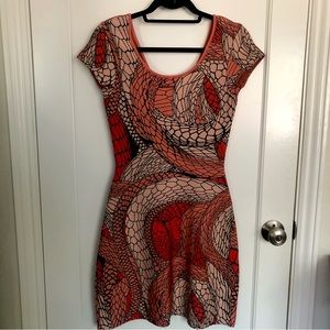 Butterfly Print Bodycon Dress